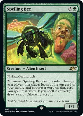 Spelling Bee (Galaxy Foil) (Unfinity) Light Play Foil