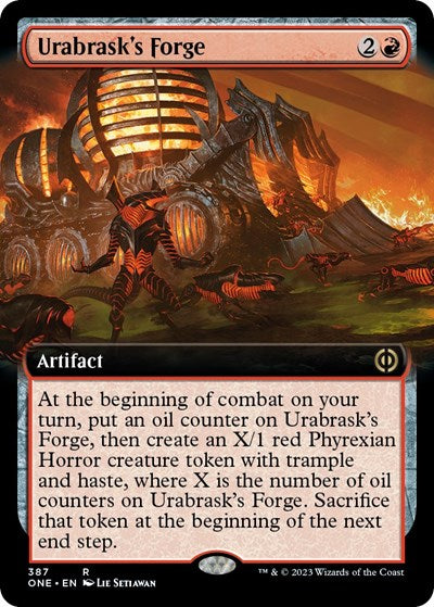 Urabrask's Forge (Extended Art) (Phyrexia: All Will Be One) Light Play Foil