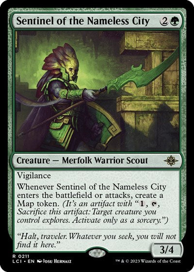 Sentinel of the Nameless City (The Lost Caverns of Ixalan) Light Play Foil