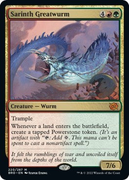 Sarinth Greatwurm (The Brothers' War) Light Play Foil