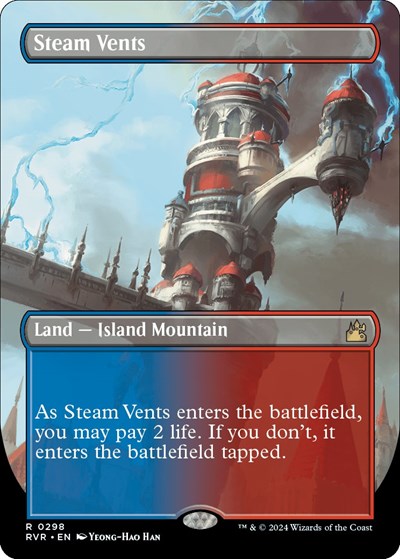 Steam Vents (Borderless) (Ravnica Remastered) Near Mint