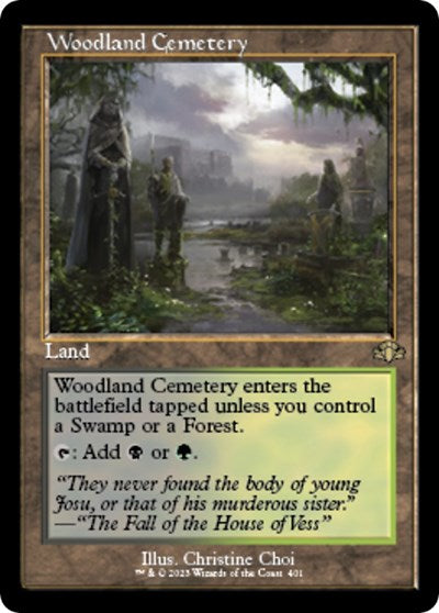 Woodland Cemetery Retro Frame|2|0|0.00
