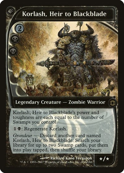 Korlash, Heir to Blackblade (Promos: Prerelease Cards) Damaged / Poor Foil