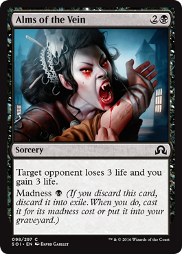 Alms of the Vein (Shadows Over Innistrad) Medium Play Foil