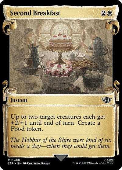 Second Breakfast (Showcase Scrolls) (Universes Beyond: The Lord of the Rings: Tales of Middle-earth) Medium Play Foil
