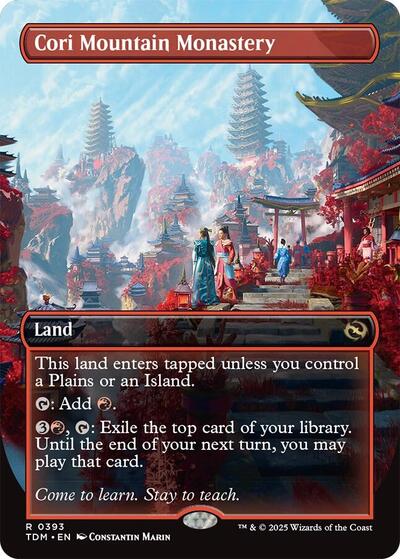 Cori Mountain Monastery (Borderless) (Tarkir: Dragonstorm) Light Play
