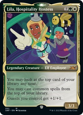 Lila, Hospitality Hostess (Showcase) (Unfinity) Light Play Foil
