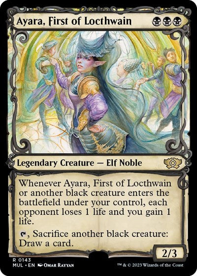 Ayara, First of Locthwain (Halo Foil) (March of the Machine: Multiverse Legends) Light Play Foil