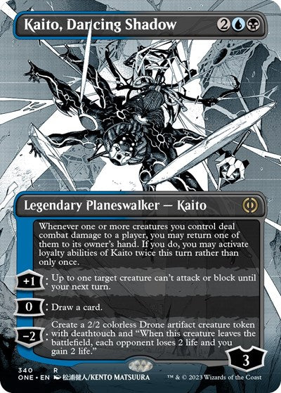 Kaito, Dancing Shadow (Borderless) (Phyrexia: All Will Be One) Light Play Foil