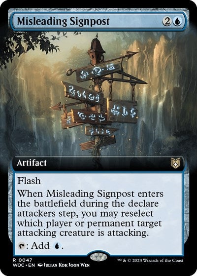 Misleading Signpost (Extended Art) (Commander: Wilds of Eldraine) Near Mint Foil