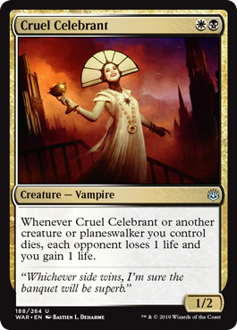 Cruel Celebrant (War of the Spark) Medium Play Foil