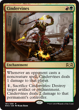 Cindervines (Ravnica Allegiance) Light Play Foil