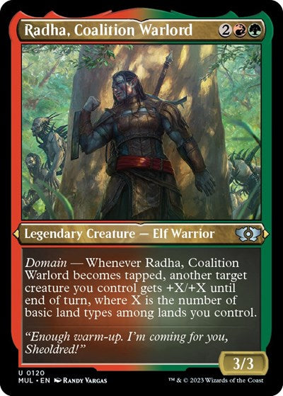 Radha, Coalition Warlord (Foil Etched) (March of the Machine: Multiverse Legends) Near Mint Foil