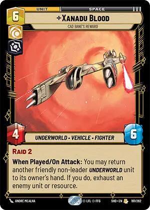 Xanadu Blood Cad Bane's Reward (Shadows of the Galaxy) Near Mint Foil