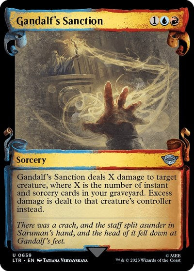 Gandalf's Sanction (Showcase Scrolls) (Universes Beyond: The Lord of the Rings: Tales of Middle-earth) Light Play Foil