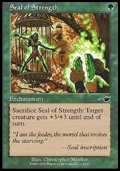 Seal of Strength (Nemesis) Heavy Play Foil