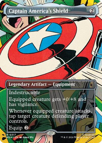 Captain America's Shield (Borderless) (0317) (Marvel Super Heroes) Near Mint