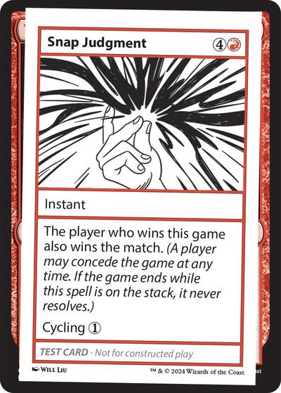 Snap Judgment (Mystery Booster 2 Playtest Cards) Near Mint
