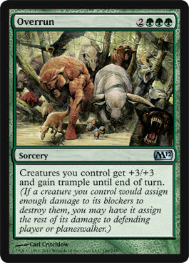 Overrun (Magic 2012 Core Set) Medium Play Foil