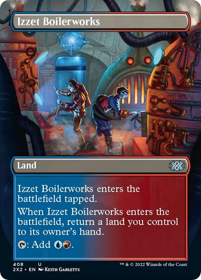 Izzet Boilerworks (Borderless) (Double Masters 2022) Light Play Foil