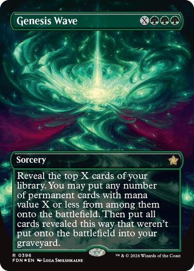 Genesis Wave (Borderless) (Mana Foil) (Foundations) Near Mint Foil