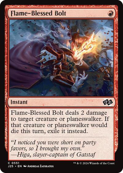 Flame-Blessed Bolt (Foundations Jumpstart) Medium Play