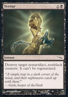 Terror (Mirrodin) Medium Play Foil