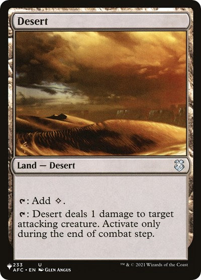 Desert (The List) Damaged / Poor