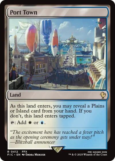 Port Town (Surge Foil) (Commander: FINAL FANTASY) Near Mint Foil
