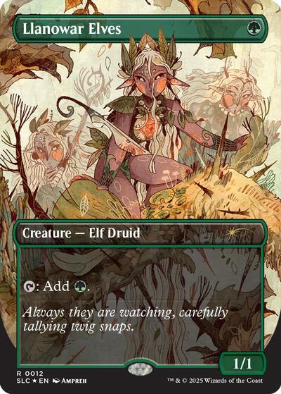 Llanowar Elves (Halo Foil) (Secret Lair Countdown Kit) Near Mint Foil
