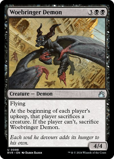 Woebringer Demon (Ravnica Remastered) Light Play Foil