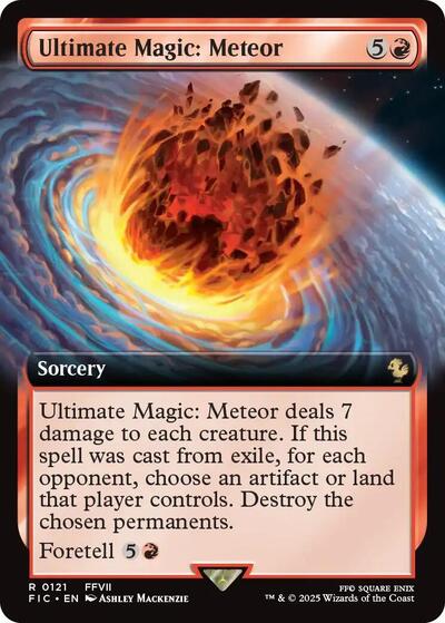 Ultimate Magic: Meteor (Extended Art) (Commander: FINAL FANTASY) Light Play