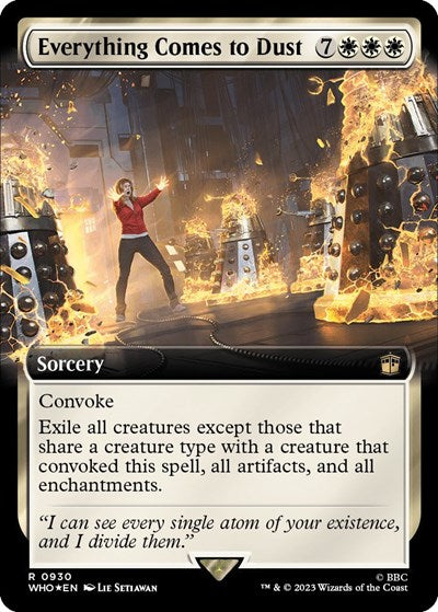 Everything Comes to Dust (Extended Art) (Surge Foil) (Universes Beyond: Doctor Who) Near Mint Foil