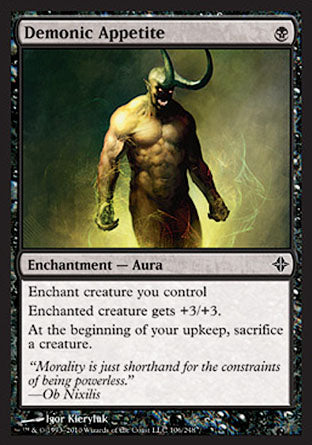 Demonic Appetite (Rise of the Eldrazi) Light Play Foil