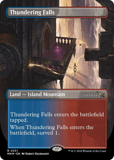 Thundering Falls (Borderless) (Murders at Karlov Manor) Light Play Foil