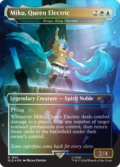 Miku, Queen Electric - Brago, King Eternal (Rainbow Foil) (Secret Lair) Near Mint Foil