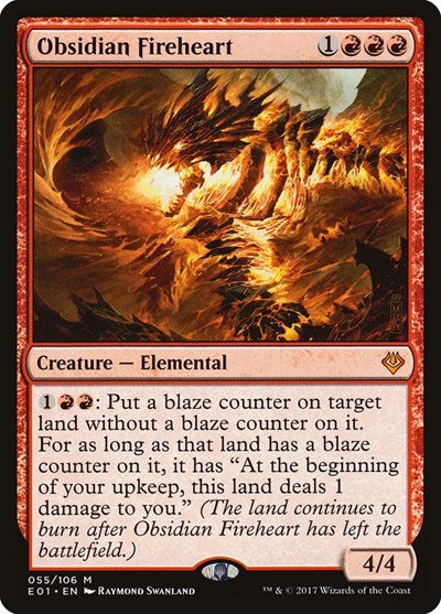 Obsidian Fireheart (Archenemy: Nicol Bolas) Light Play