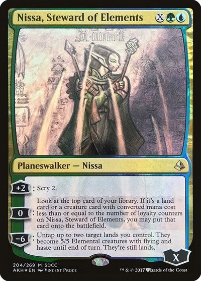 Nissa, Steward of Elements (SDCC 2017 Exclusive) (Promos: Media) Near Mint Foil
