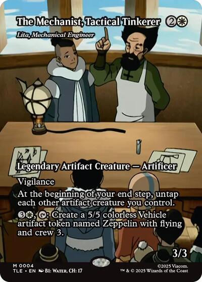 The Mechanist, Tactical Tinkerer - Lita, Mechanical Engineer (Borderless) (Avatar: The Last Airbender: Eternal-Legal) Light Play