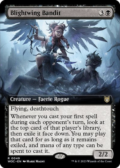 Blightwing Bandit (Extended Art) (Commander: Wilds of Eldraine) Light Play
