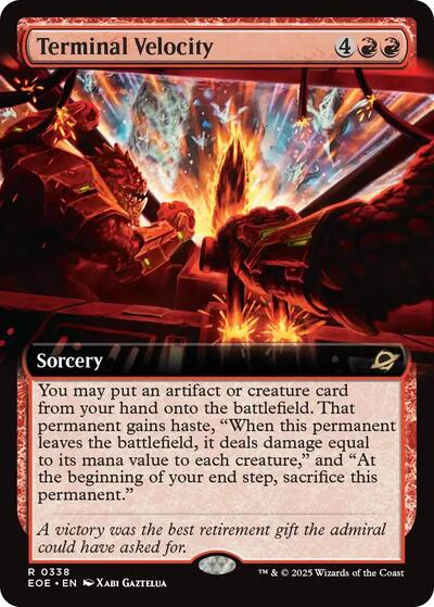 Terminal Velocity (Extended Art) (Edge of Eternities) Light Play Foil