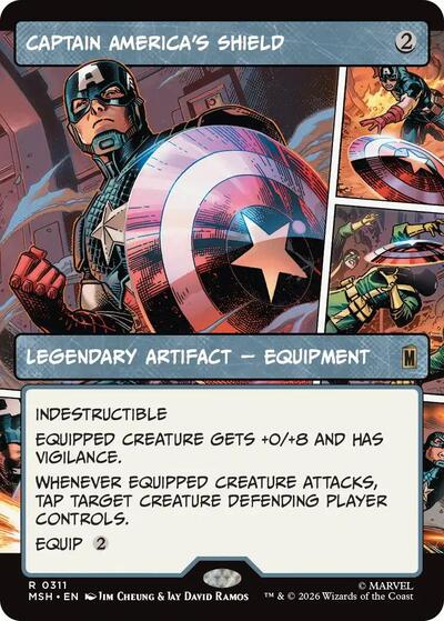 Captain America's Shield (Borderless) (0311) (Marvel Super Heroes) Near Mint Foil