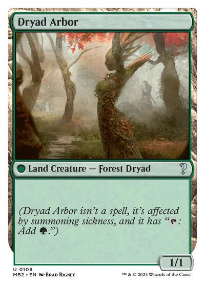 Dryad Arbor (White Border) (Mystery Booster 2) Near Mint
