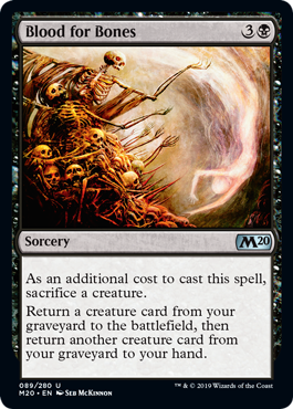 Blood for Bones (Magic 2020 Core Set) Light Play Foil