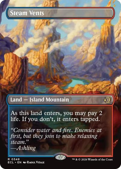 Steam Vents (Borderless) (Lorwyn Eclipsed) Near Mint Foil