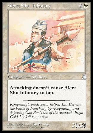 Alert Shu Infantry (Portal Three Kingdoms) Near Mint