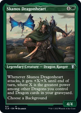 Skanos Dragonheart (Etched Foil) (Commander Legends: Battle for Baldur's Gate) Near Mint Foil