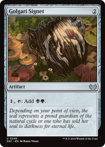 Golgari Signet (Commander: Duskmourn: House of Horror) Light Play