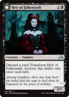 Heir of Falkenrath (Heir to the Night) (Shadows Over Innistrad) Medium Play Foil