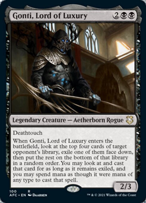 Gonti, Lord of Luxury (Commander 2021 Forgotten Realms) Light Play